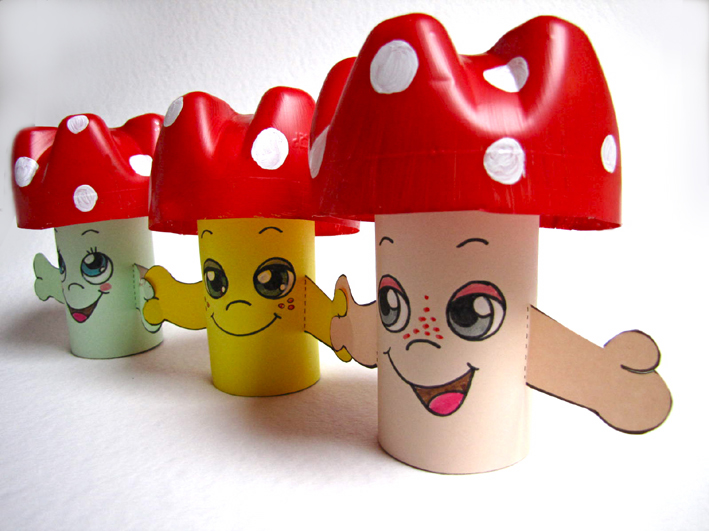 lavoretti per bambini i funghetti e disegni da colorare